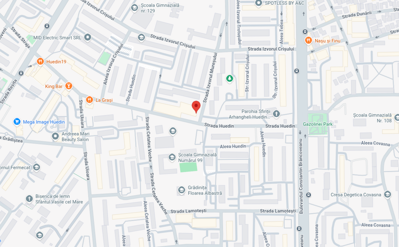 Map showing Str. Huedin Nr. 6, Sector 4, București